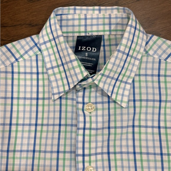 IZOD Suit - Plaid Dress Shirt and Pants Boys Size 5 - Picture 3 of 5